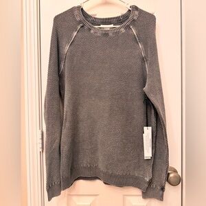 William Rast Textured Knit Gray Sweater